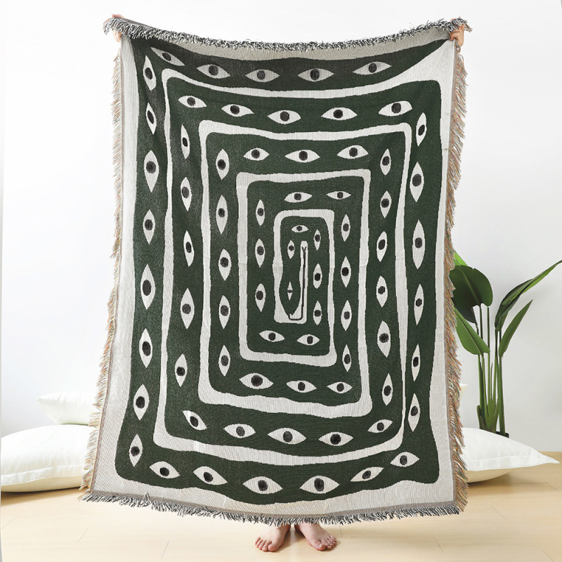 Boho Throw Blanket Fringe - Tekstil şehir Ins göz yılan atmak