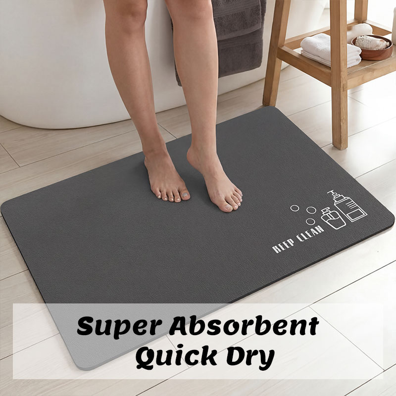 Quick Dry Diatomite Bath Mat - Diatomit Banyo Paspası Banyo Emici Kaymaz