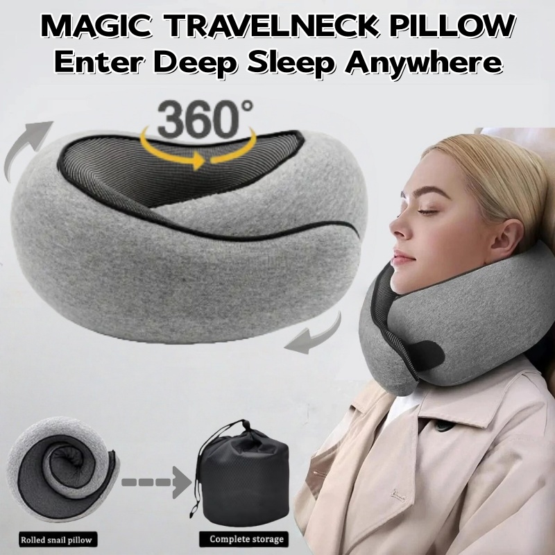 Anti Snore Contour Pillow - Taşınabilir U-şekilli Seyahat Yastığı %100 Hafızalı
