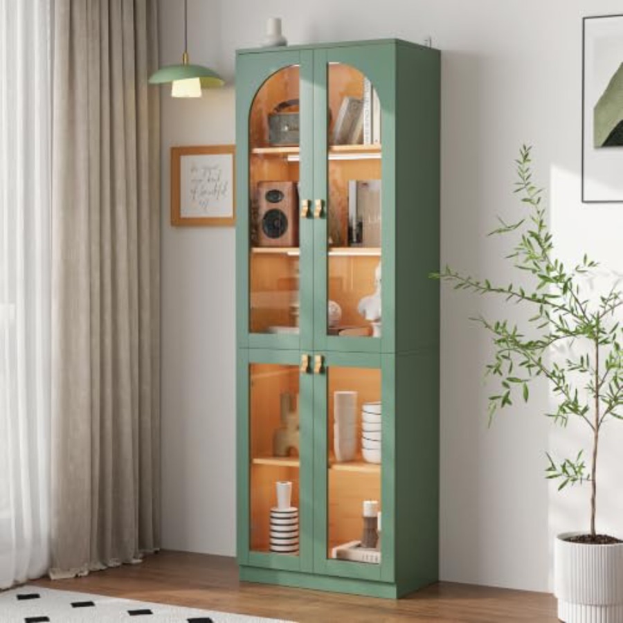 Storage & Organization - Temperli cam kapaklı oturma odası ofis