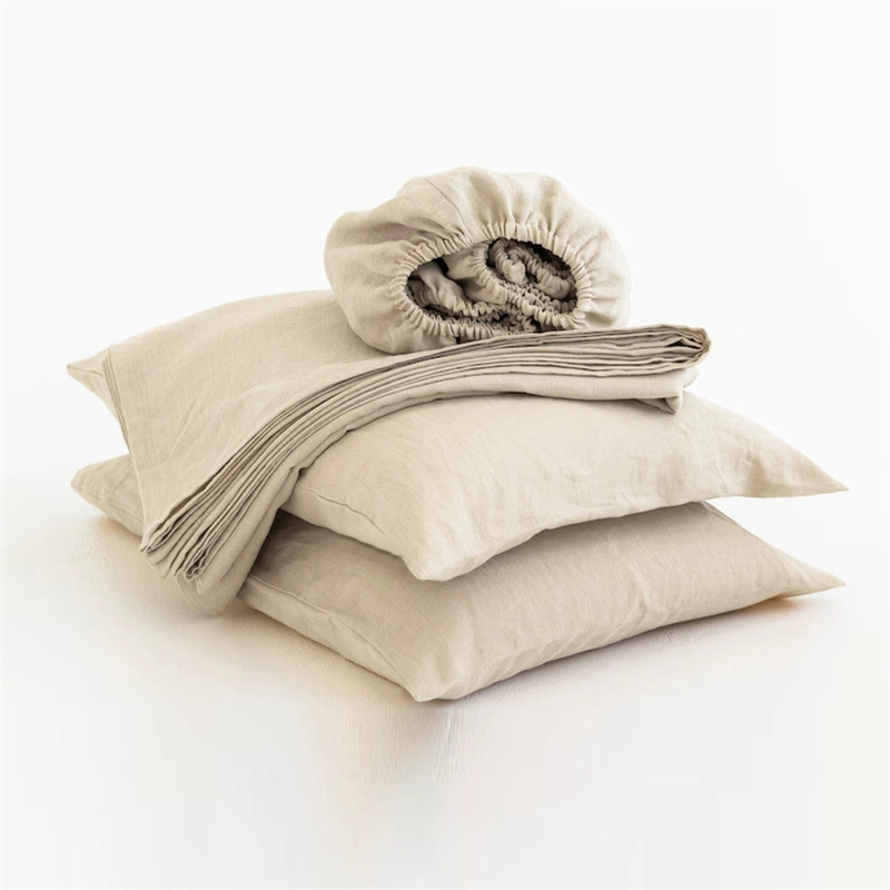 Fitted Bed Sheets Deep Pocket - %100 Keten Yumuşak Çarşaflar, Kraliçe Boy