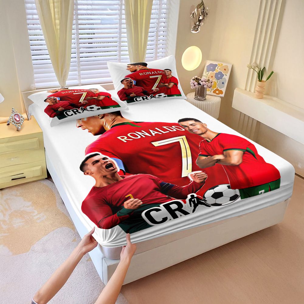 Fitted Bed Sheets Deep Pocket - Dijital Baskılı Çarşaf Seti, Yumuşak Nefes