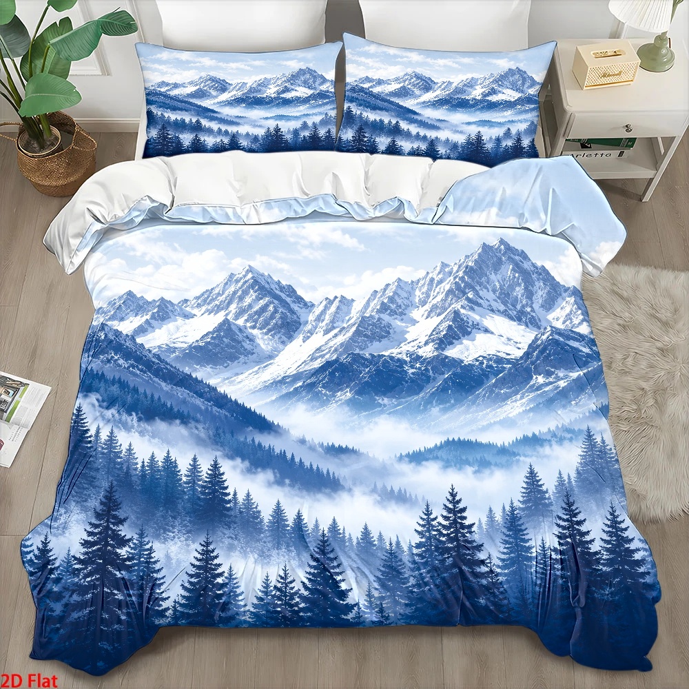 Duvet Cover Sets With Zipper - 3 Parça İskandinav Tarzı Nevresim Takımı,
