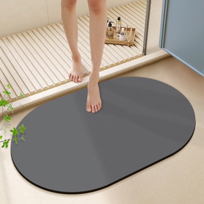 Quick Dry Diatomite Bath Mat - VIKAMA Düzensiz Oval Diatomit Banyo Paspası