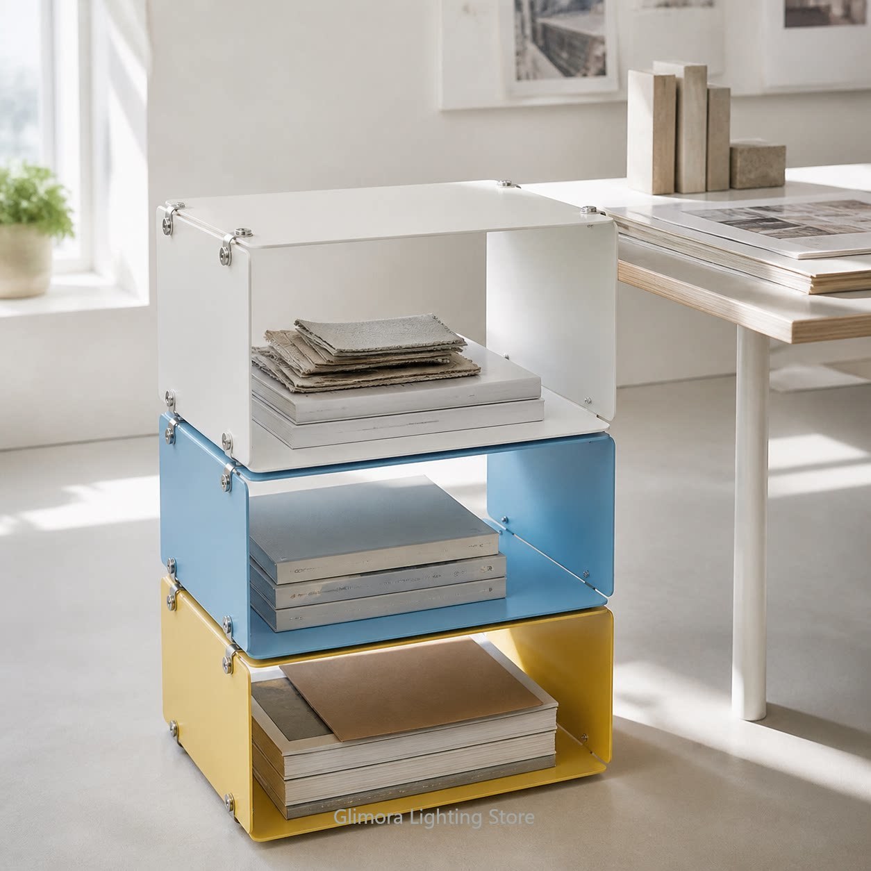 Storage & Organization - Renkli Modüler Manyetik Alüminyum Depolama Dolabı,