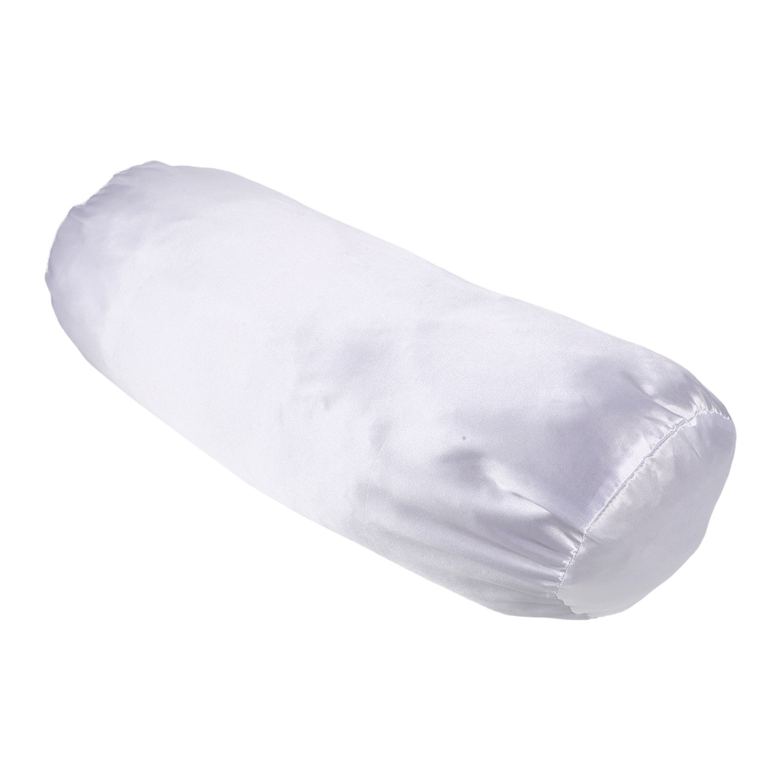 Satin Silk Pillowcase Hair Skin - Beyaz Saten Boyun Yastığı Kılıfı Yuvarlak