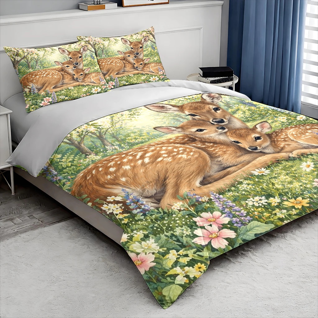 3 Parça Orman Geyiği Desenli N - Duvet Cover Sets With Zipper incelemesi ve fiyatı