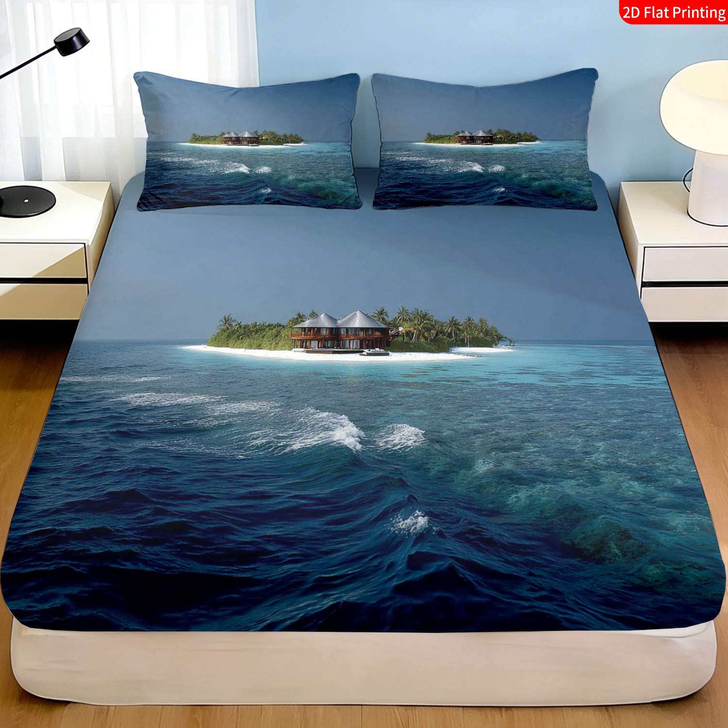 Tropikal Ada Yatak Örtüsü Seti - Fitted Bed Sheets Deep Pocket incelemesi ve fiyatı