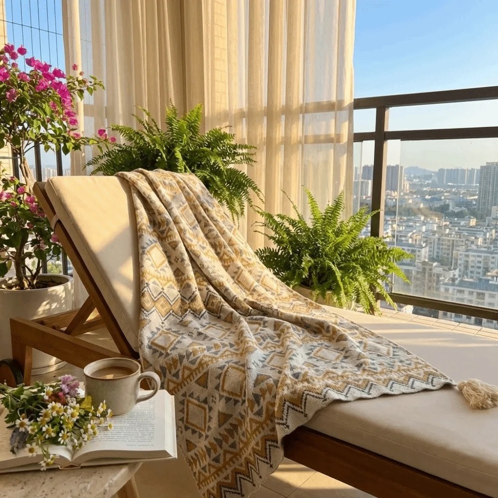 Vintage Kalın Örgü Boho Battan - Boho Throw Blanket Fringe incelemesi ve fiyatı