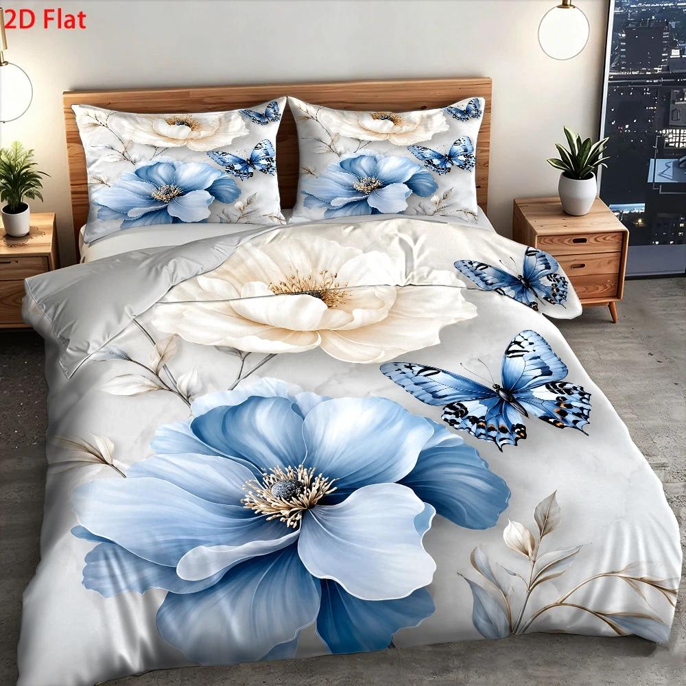 3 Parça Hafif Lüks Tarz Mavi v - Duvet Cover Sets With Zipper incelemesi ve fiyatı
