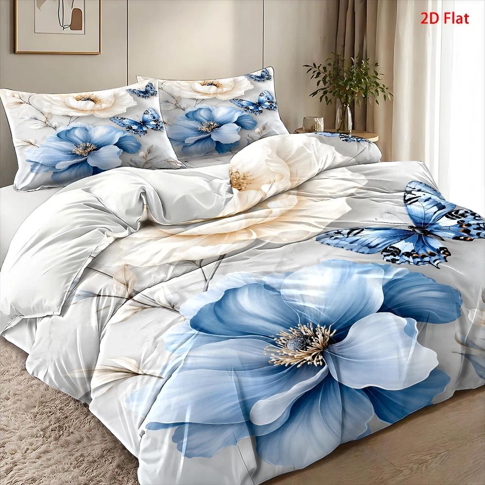 3 Parça Hafif Lüks Tarz Mavi v - Duvet Cover Sets With Zipper incelemesi ve fiyatı