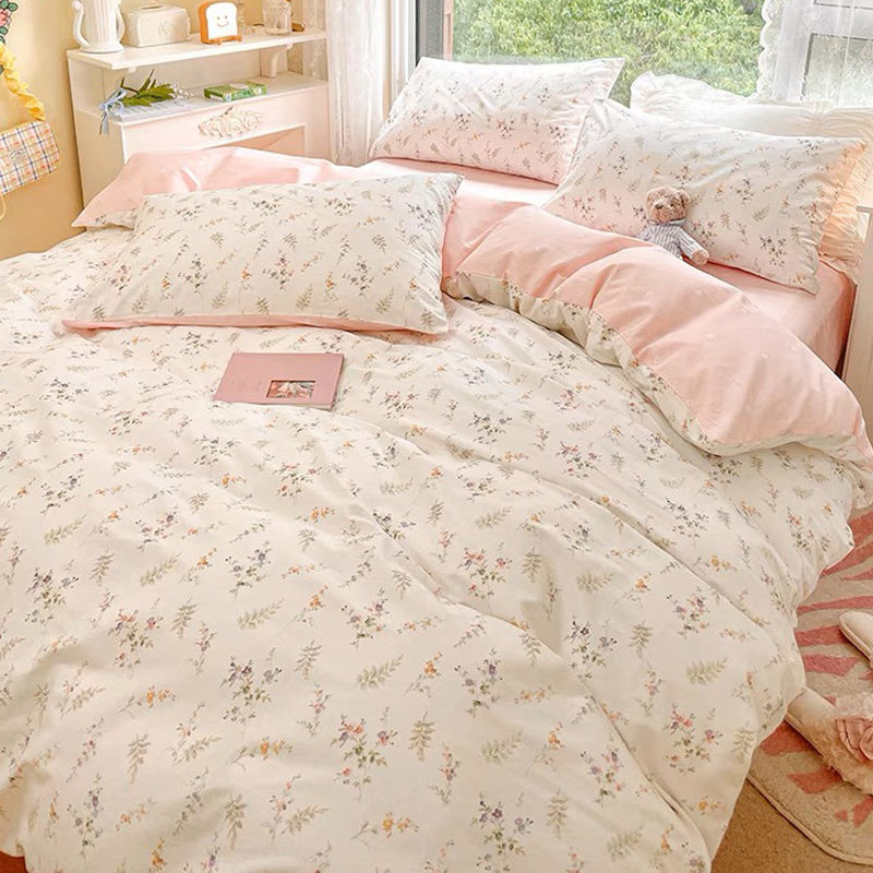 Ins pembe çiçekler nevresim ta - Aesthetic Floral Duvet Cover incelemesi ve fiyatı