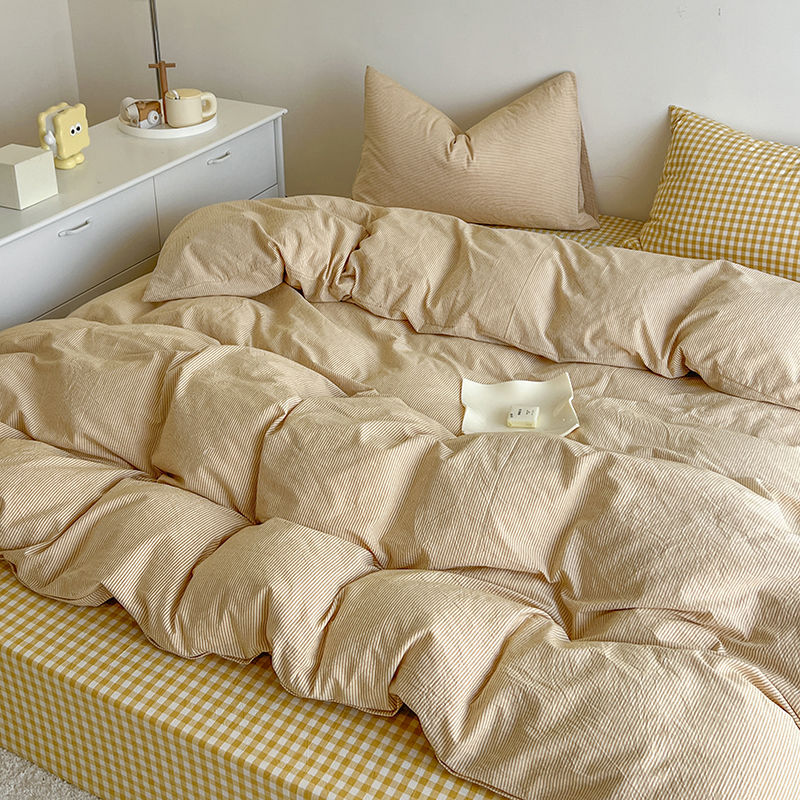 Fermuar basit ekose düz levha  - Duvet Cover Sets With Zipper incelemesi ve fiyatı