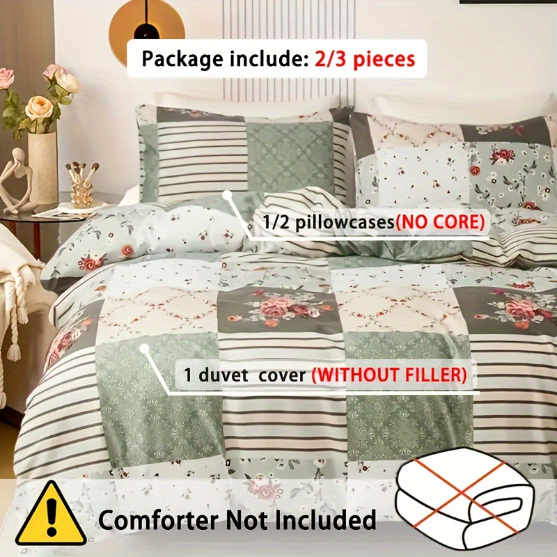 2/3 adet yeşil çiçekli nevresi - Aesthetic Floral Duvet Cover incelemesi ve fiyatı