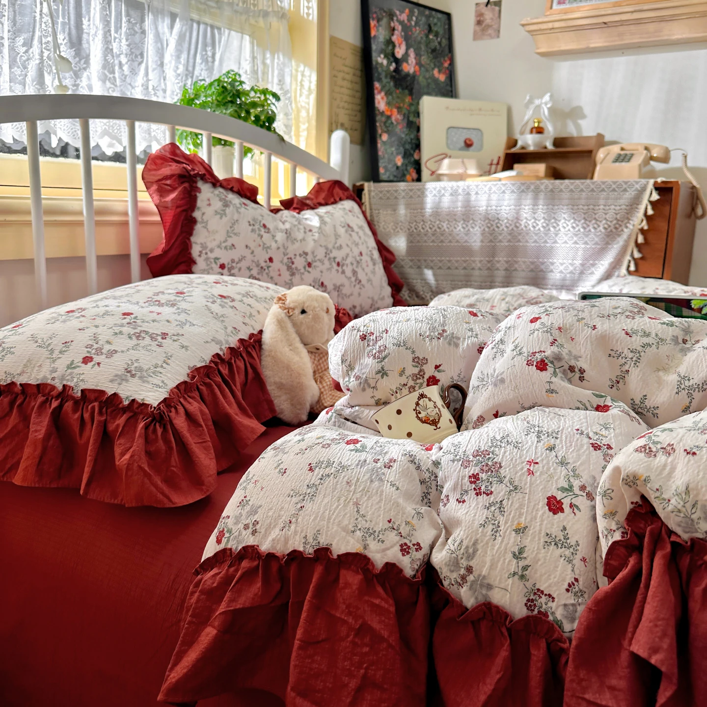 Fransız Vintage Estetik Yatak  - Aesthetic Floral Duvet Cover incelemesi ve fiyatı