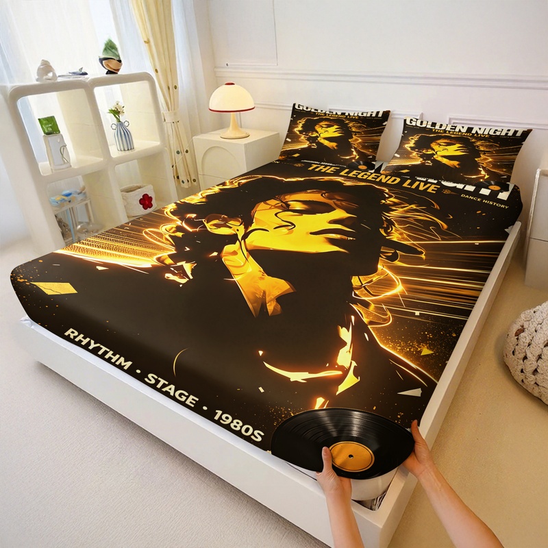 Pop İkonu Michael Jackson Bask - Fitted Bed Sheets Deep Pocket incelemesi ve fiyatı
