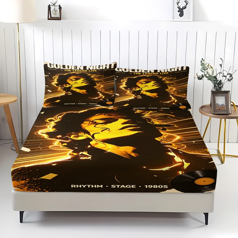 Pop İkonu Michael Jackson Bask - Fitted Bed Sheets Deep Pocket incelemesi ve fiyatı