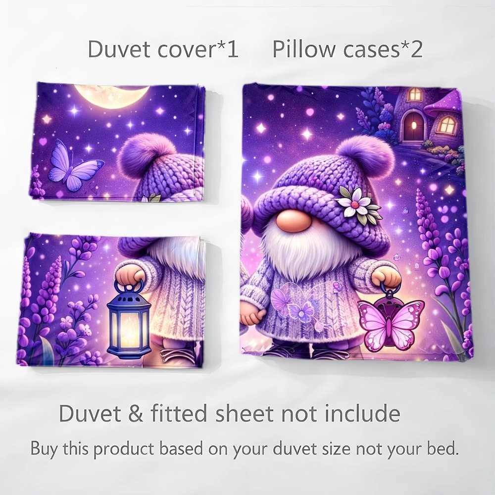 3 Parça Rüya Gibi Mor Elf Tema - Duvet Cover Sets With Zipper incelemesi ve fiyatı