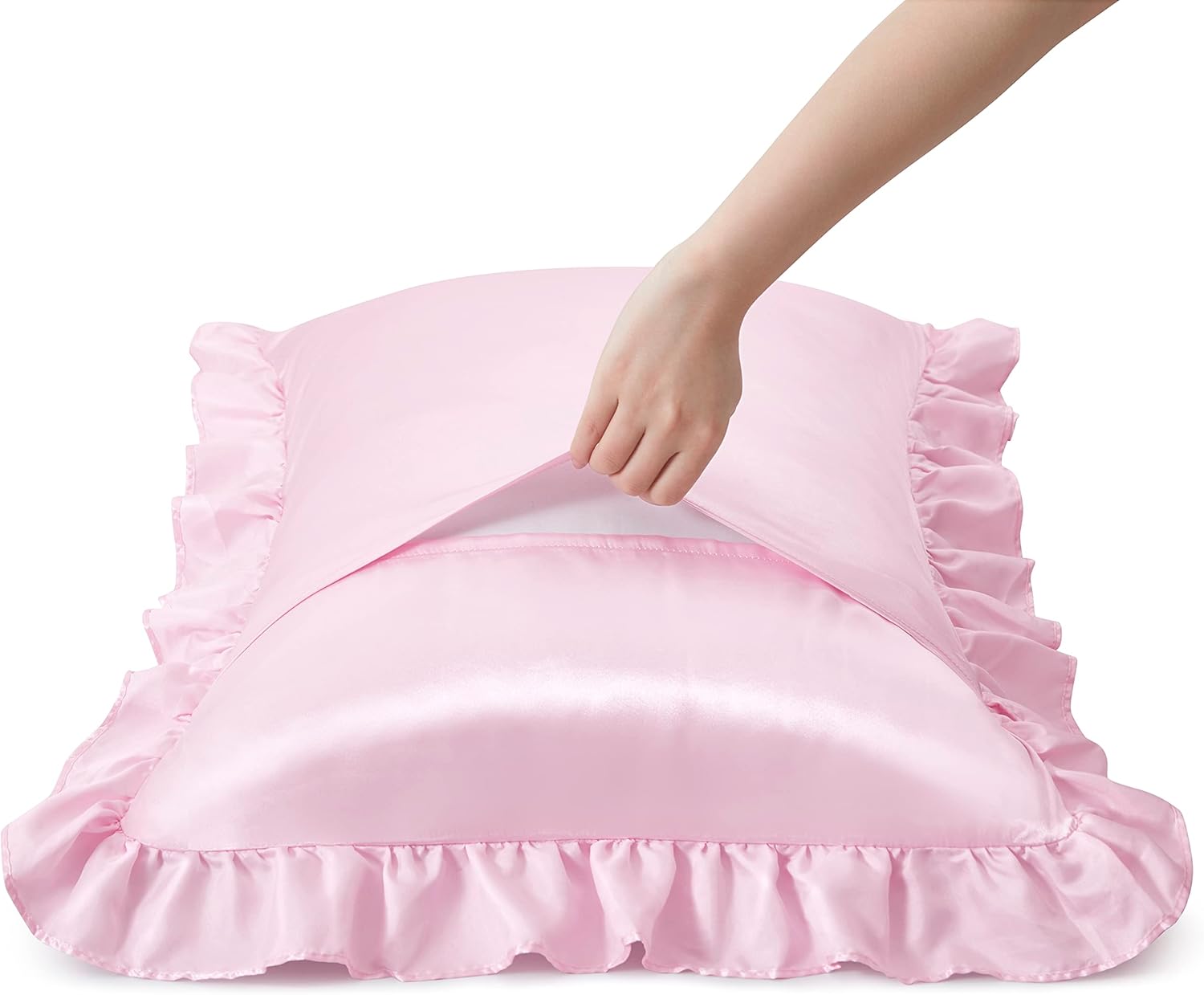 2 adet saten fırfırlı yastık k - Satin Silk Pillowcase Hair Skin incelemesi ve fiyatı