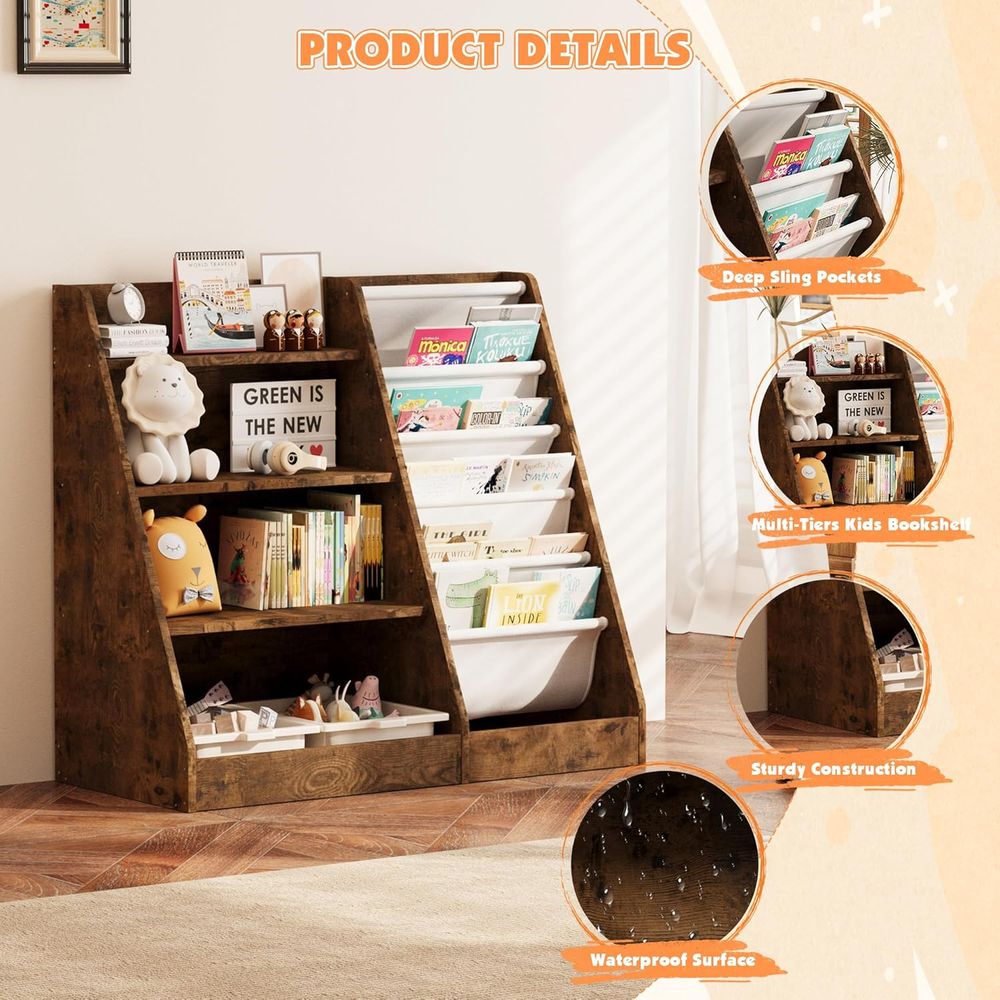 4 Katmanlı Ahşap Çocuk Kitaplı - Storage & Organization incelemesi ve fiyatı